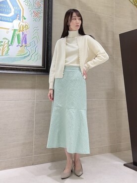 「UNTITLED（アンタイトル）のアイテム（パンプス）」を使った、sechiさん（レディース・170cm）の冬コーディネート