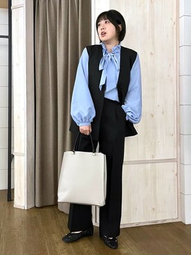 「THE SHOP TK （ザ ショップ ティーケー ）のアイテム（ベスト）」を使った、aiさん（レディース・162cm）の冬コーディネート