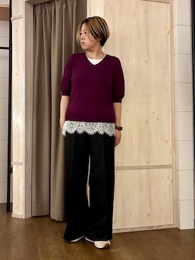 「THE SHOP TK （ザ ショップ ティーケー ）のアイテム（Tシャツ/カットソー）」を使った、aiさん（レディース・162cm）の秋コーディネート