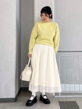 「THE SHOP TK （ザ ショップ ティーケー ）のアイテム（スカート）」を使った、aiさん（レディース・162cm）の冬コーディネート