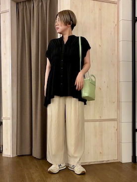 「THE SHOP TK （ザ ショップ ティーケー ）のアイテム（シャツ/ブラウス）」を使った、aiさん（レディース・162cm）の夏コーディネート
