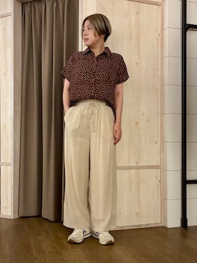 「THE SHOP TK （ザ ショップ ティーケー ）のアイテム（シャツ/ブラウス）」を使った、aiさん（レディース・162cm）の夏コーディネート