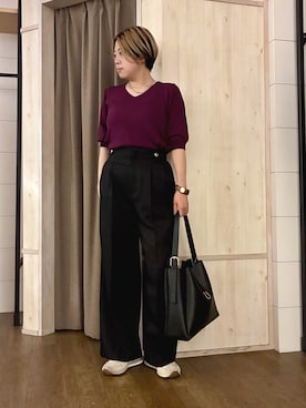 「THE SHOP TK （ザ ショップ ティーケー ）のアイテム（ショルダーバッグ）」を使った、aiさん（レディース・162cm）の秋コーディネート
