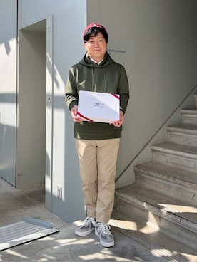 「アイテム（財布、ブルー系）」を使った、かずさん（メンズ・165cm）の冬コーディネート