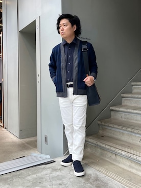「アイテム（腕時計、ブルー系）」を使った、かずさん（メンズ・165cm）の秋コーディネート