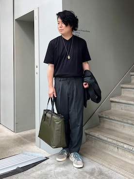 「アイテム（アナログ腕時計、グリーン系）」を使った、かずさん（メンズ・165cm）の夏コーディネート