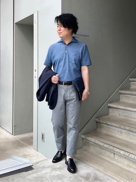 「アイテム（腕時計、ブルー系）」を使った、かずさん（メンズ・165cm）の夏コーディネート