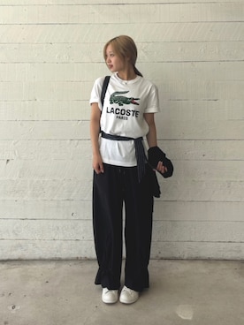 「LACOSTE（ラコステ）のアイテム」を使った、oyukiさん（レディース・153cm）の秋コーディネート