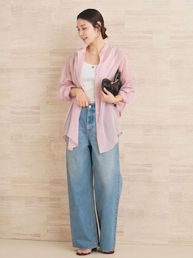 「plage（プラージュ）のアイテム（シャツ/ブラウス）」を使った、yuzukiさん（レディース・165cm）の春コーディネート