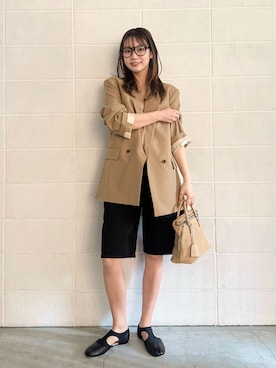 「アイテム（ブラジャー、ブラウン系）」を使った、yuzukiさん（レディース・165cm）の春コーディネート