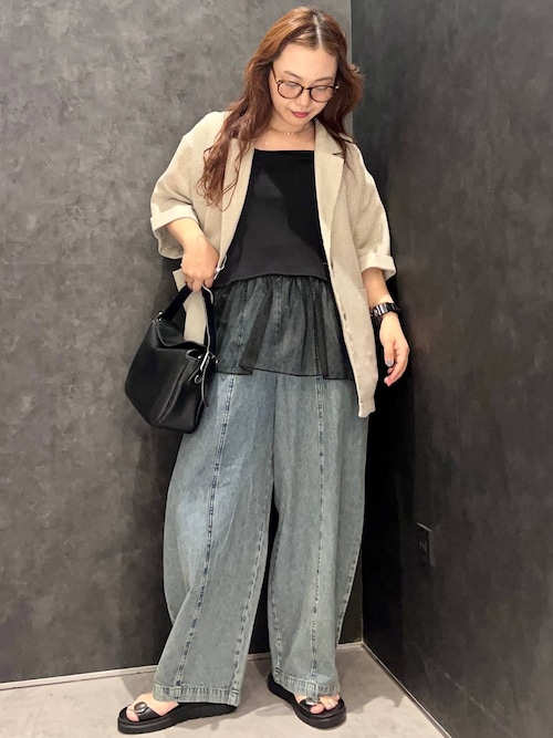 カラミ織り5分袖ジャケット 657167【KKfashion紹介アイテム 