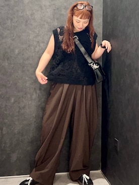 「LEPSIM（レプシィム）のアイテム（その他パンツ）」を使った、ありぴさん（レディース・155cm）の夏コーディネート