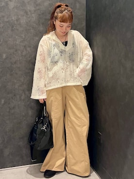 「LEPSIM（レプシィム）のイージーバレエスニーパー　1042670（パンプス、ブラック系）」を使った、ありぴさん（レディース・155cm）の夏コーディネート