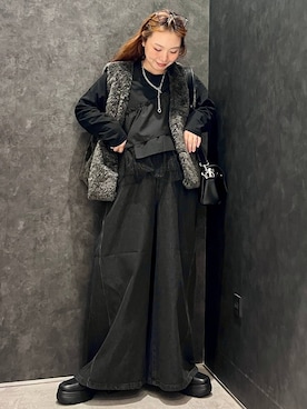 「アイテム（メガネ、グレー系）」を使った、ありぴさん（レディース・155cm）の秋コーディネート