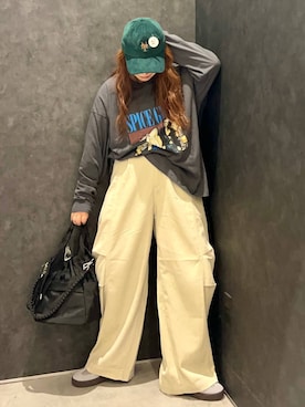 「LEPSIM（レプシィム）のアイテム（Tシャツ/カットソー）」を使った、ありぴさん（レディース・155cm）の秋コーディネート