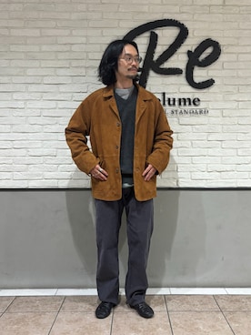 「アイテム（ライダースジャケット、イエロー系）」を使った、Sasakiさん（メンズ・164cm）の夏コーディネート