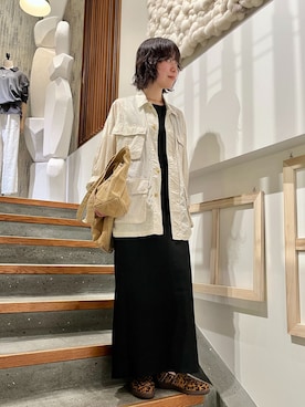 「FRAMeWORK（フレームワーク）のアイテム（ジャケット/アウター）」を使った、shiinaさん（レディース・163cm）の春コーディネート