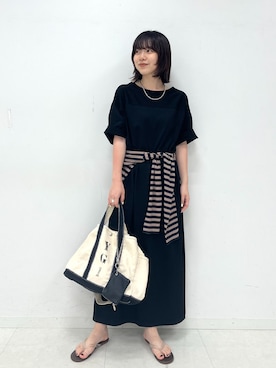 「FRAMeWORK（フレームワーク）のアイテム（シューズ）」を使った、shiinaさん（レディース・163cm）の夏コーディネート