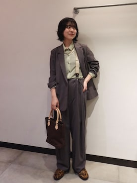 「FRAMeWORK（フレームワーク）のアイテム（ジャケット/アウター）」を使った、shiinaさん（レディース・163cm）の春コーディネート