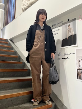 「FRAMeWORK（フレームワーク）のアイテム（ジャケット/アウター）」を使った、shiinaさん（レディース・163cm）の秋コーディネート