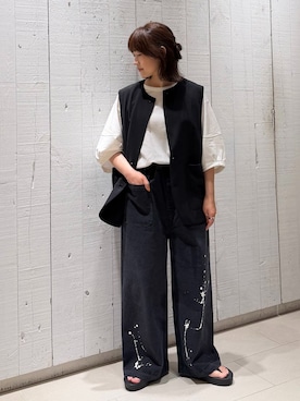 「JOURNAL STANDARD LUXE（ジャーナルスタンダード　ラックス）のアイテム」を使った、ATさん（レディース・155cm）の夏コーディネート