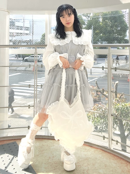 セール】ribbonフリルカラーブラウス（シャツ/ブラウス）｜merry jenny