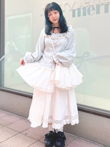 pleats apron layered skirt｜メリージェニー（merry jenny）公式通販