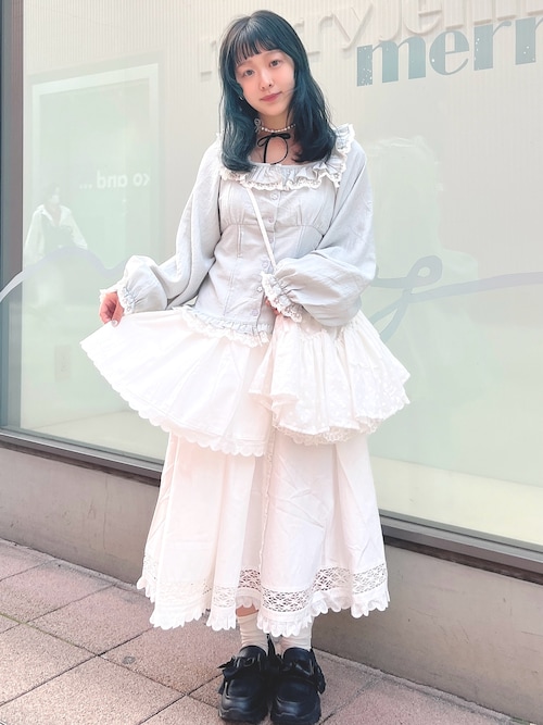 merry jenny pleats apron layered スカート merry jenny（メリージェニー） スカート pleats apron layered skirt