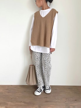 「CIAOPANIC TYPY（チャオパニックティピー）のアイテム（パンツ）」を使った、yuyuemさん（キッズ・145cm）の秋コーディネート