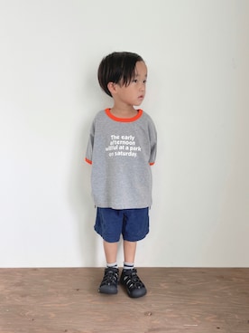 「KEEN（キーン）のアイテム（シューズ）」を使った、yuyuemさん（キッズ・100cm）の夏コーディネート