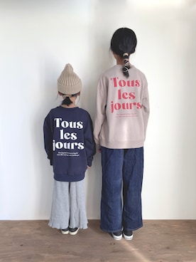 「CIAOPANIC TYPY（チャオパニックティピー）のアイテム（パンツ）」を使った、yuyuemさん（キッズ・145cm）の秋コーディネート