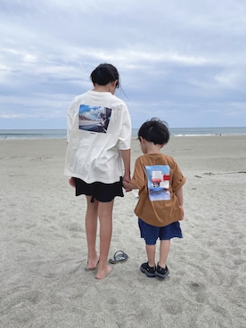 「KEEN（キーン）のアイテム（シューズ）」を使った、yuyuemさん（キッズ・142cm）の夏コーディネート