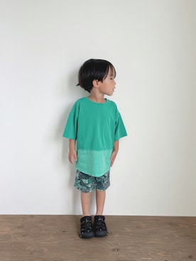 「KEEN（キーン）のアイテム（シューズ）」を使った、yuyuemさん（キッズ・142cm）の夏コーディネート