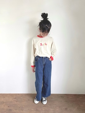 「CIAOPANIC TYPY（チャオパニックティピー）のアイテム（トップス）」を使った、yuyuemさん（キッズ・148cm）の冬コーディネート