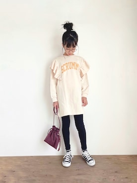 「CIAOPANIC TYPY（チャオパニックティピー）のアイテム（ワンピース/ドレス）」を使った、yuyuemさん（キッズ・145cm）の冬コーディネート