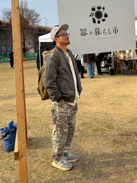 「ROTHCO（ロスコ）のアイテム」を使った、Masatoさん（メンズ・176cm）の冬コーディネート