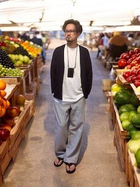 「アイテム（財布）」を使った、Masatoさん（メンズ・176cm）の夏コーディネート