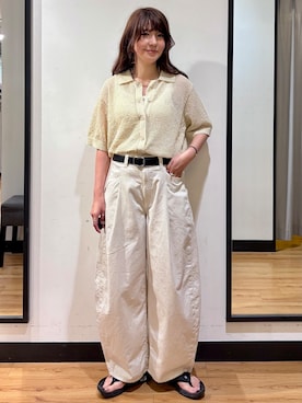 「SOMETHING（サムシング）のアイテム（パンツ）」を使った、yukinoさん（レディース・166cm）の夏コーディネート