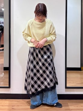 「Levi's（リーバイス）のLevi's CINCH フレアデニム（その他パンツ、ブルー系）」を使った、yukinoさんの秋コーディネート