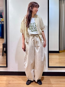 「SOMETHING（サムシング）のアイテム（パンツ）」を使った、yukinoさん（レディース・166cm）の夏コーディネート