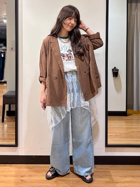 池元ゆき乃さん(レディース・166cm)の夏コーディネート