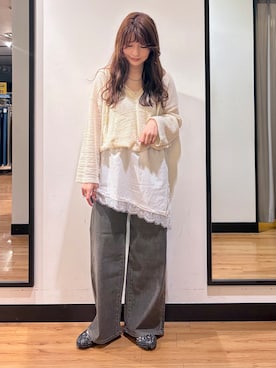 「SOMETHING（サムシング）のアイテム」を使った、yukinoさん（レディース・166cm）の夏コーディネート