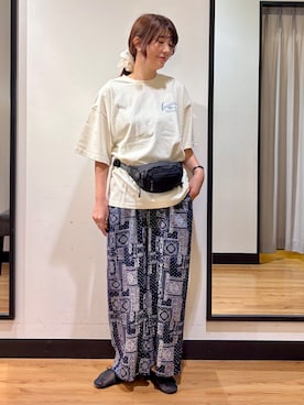 「HONEYSUCKLE ROSE（ハニーサックルローズ）のアイテム」を使った、yukinoさん（レディース・166cm）の夏コーディネート