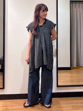 「SOMETHING（サムシング）のアイテム（パンツ）」を使った、yukinoさん（レディース・166cm）の夏コーディネート