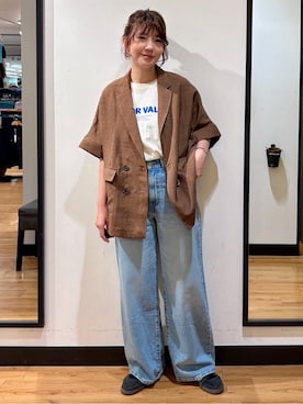 池元ゆき乃さん（レディース・166cm）の春コーディネート