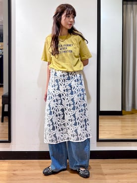 「SOMETHING（サムシング）のアイテム（パンツ）」を使った、yukinoさん（レディース・166cm）の夏コーディネート