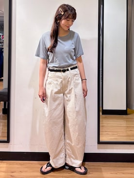 「SOMETHING（サムシング）のアイテム」を使った、池元ゆき乃さん（レディース・166cm）の夏コーディネート