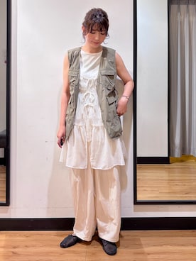 「CAMP7（キャンプセブン）のアイテム」を使った、yukinoさん（レディース・166cm）の夏コーディネート