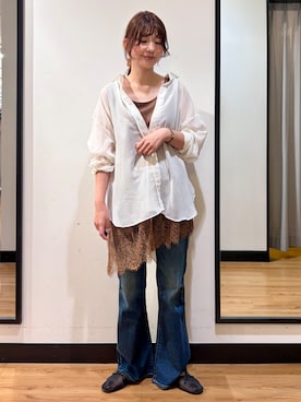 「SOMETHING（サムシング）のアイテム」を使った、yukinoさん（レディース・166cm）の夏コーディネート