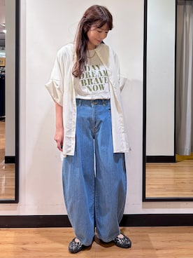 「SOMETHING（サムシング）のアイテム（パンツ）」を使った、yukinoさん（レディース・166cm）の夏コーディネート